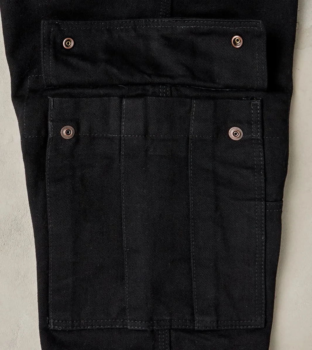 502DR-BB Serviceman - Classic Tapered Cargo - 14oz Black x Black