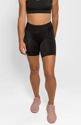 5" Fitted Run Shorts with Pockets in Little Black