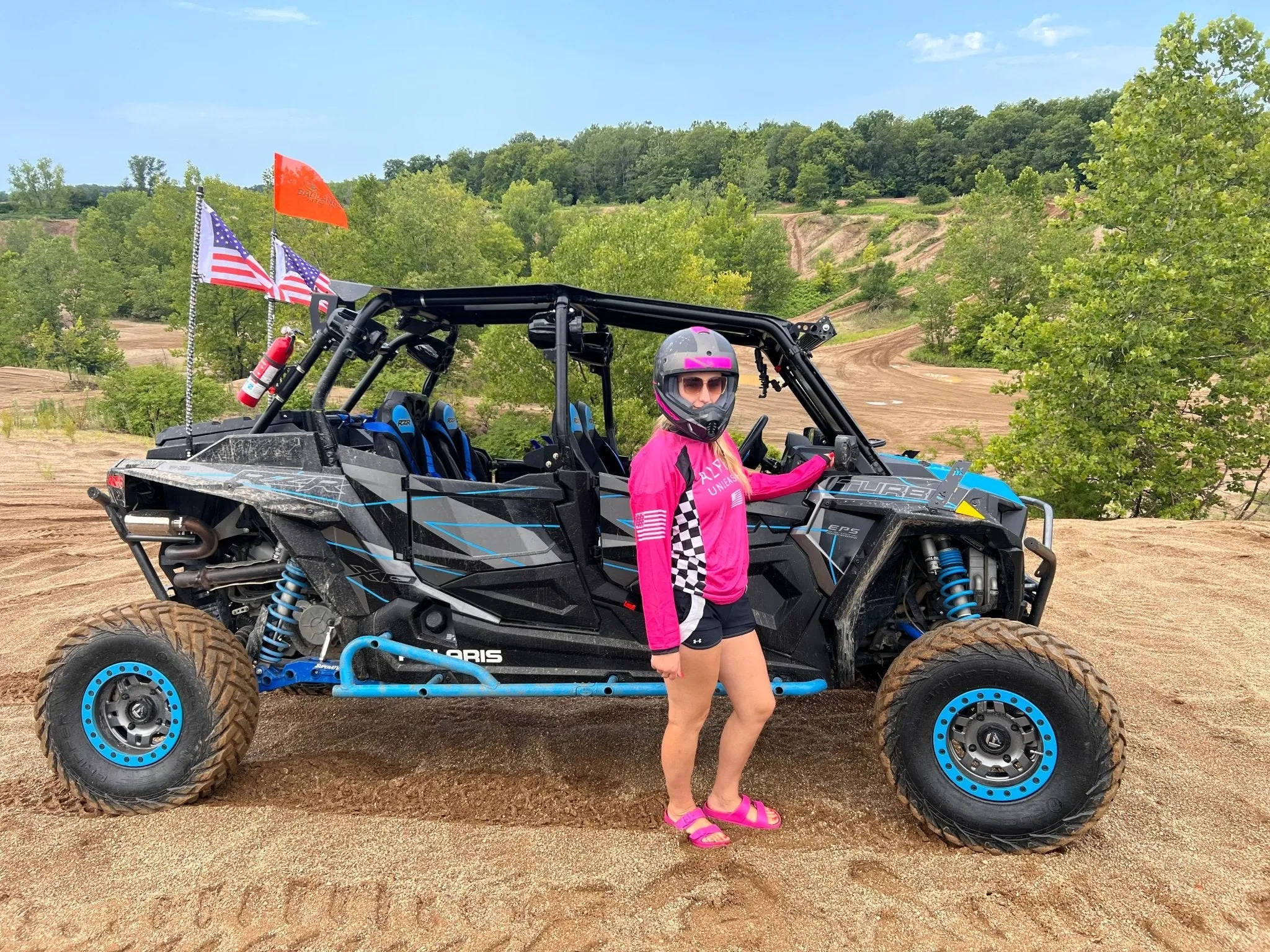 ALPHA Pink Motocross Racing Jersey - High-Performance 'Send It' SXS Gear for Dirt Bike and ATV Riders