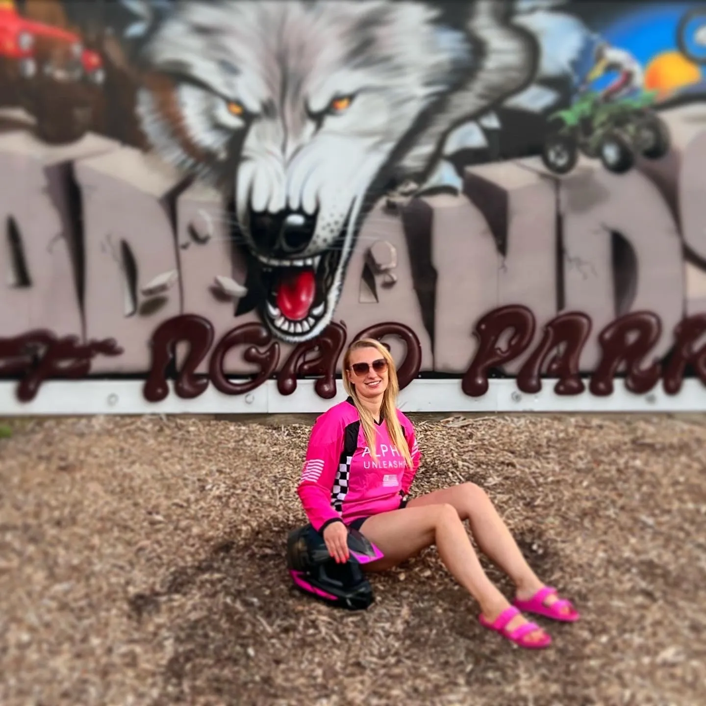ALPHA Pink Motocross Racing Jersey - High-Performance 'Send It' SXS Gear for Dirt Bike and ATV Riders