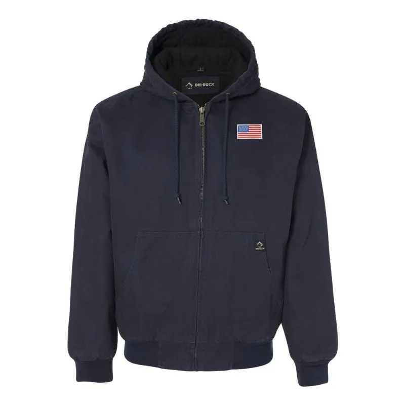 American Flag DRI-DUCK Hooded Work Wear Jacket