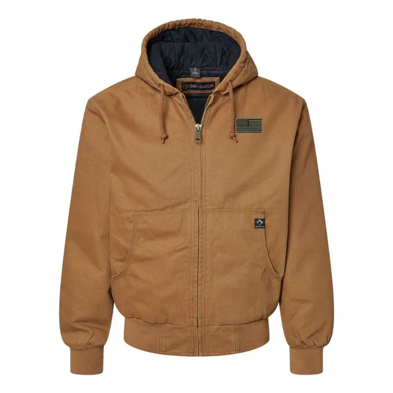 American Flag DRI-DUCK Hooded Work Wear Jacket