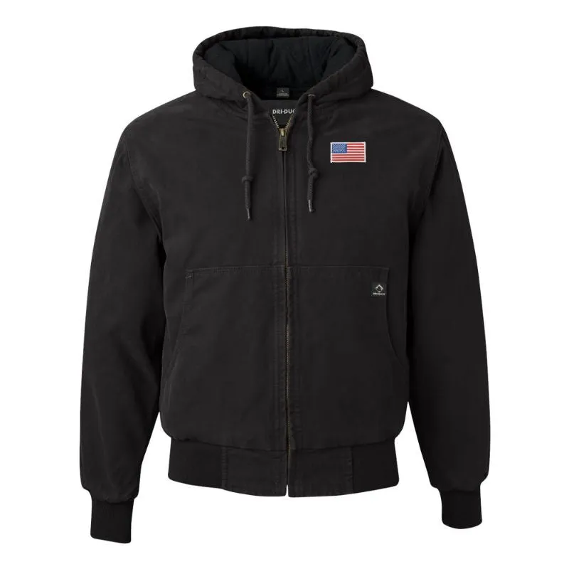 American Flag DRI-DUCK Hooded Work Wear Jacket