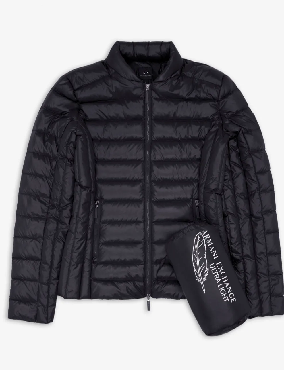 ARMANI EXCHANGE PACKABLE PADDED JACKET WITH DUCK DOWN BLACK
