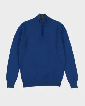 Blue Cashmere Knitted Jumper - S