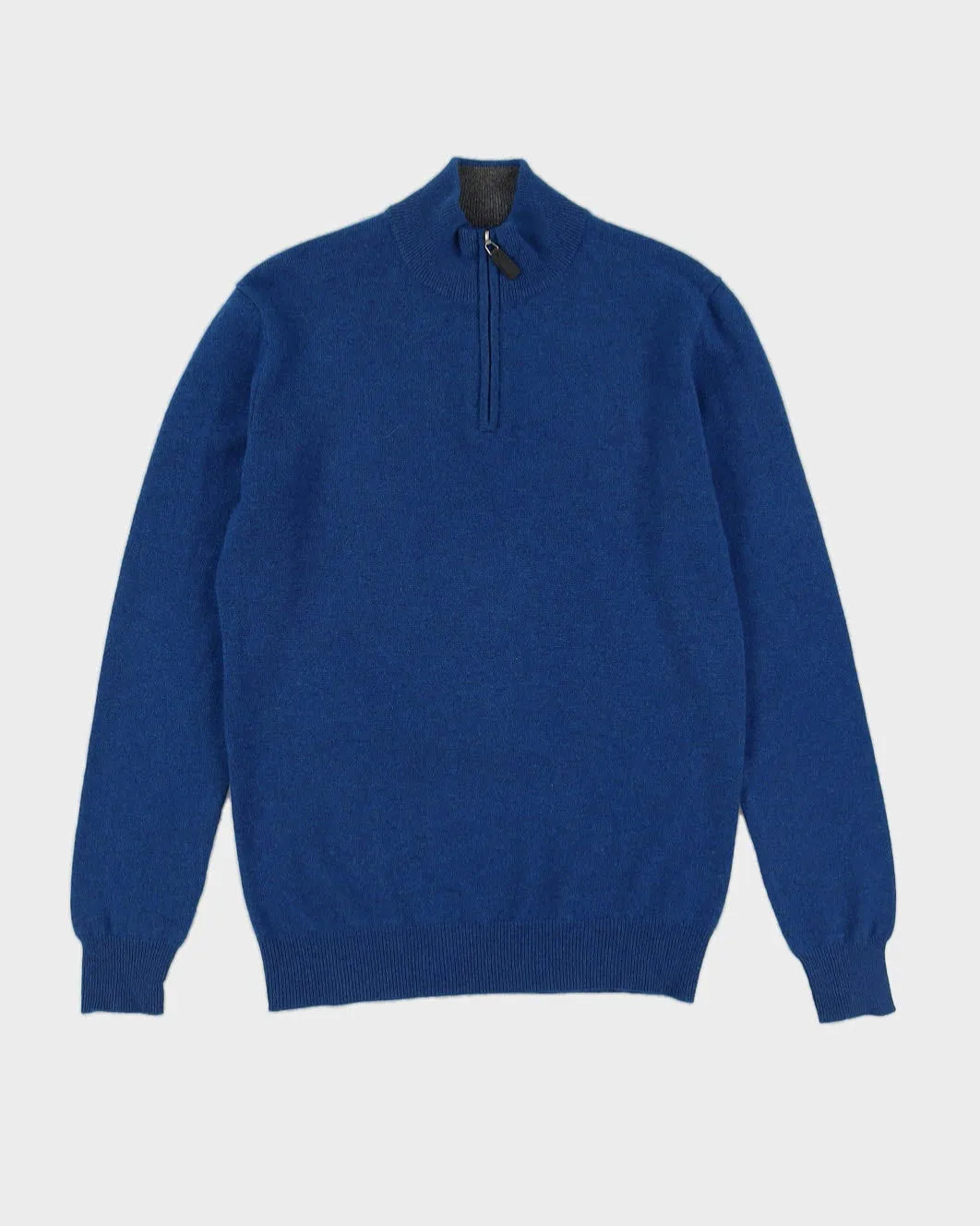 Blue Cashmere Knitted Jumper - S