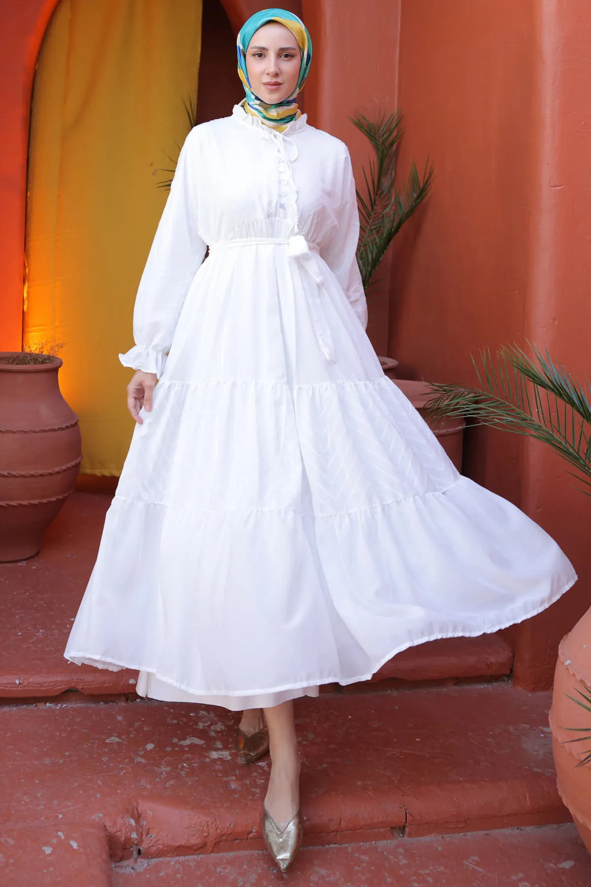 BNG Women Button-Front Chiffon Dress White - Clermont
