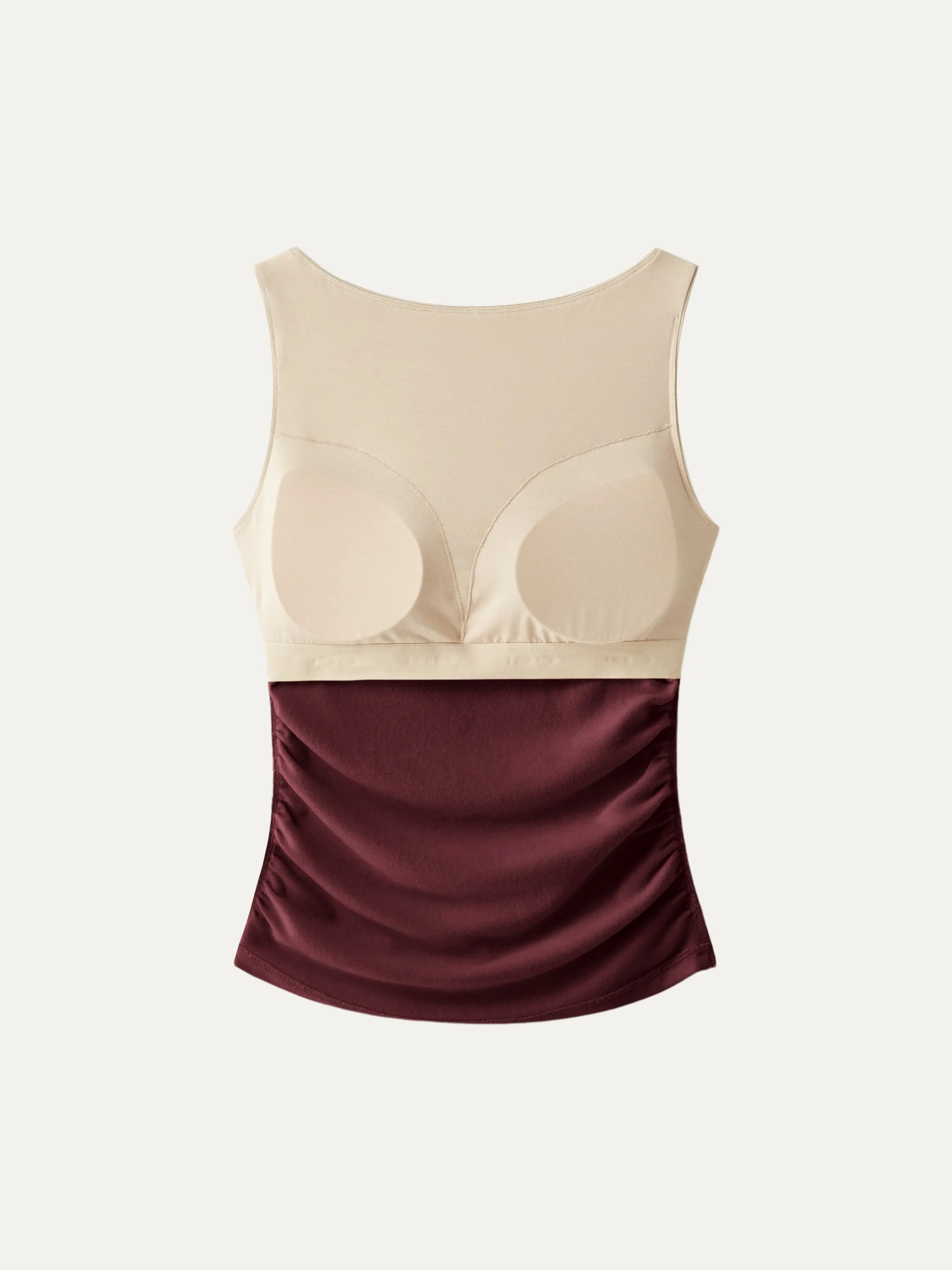 Boatneck Sleeveless Brami Tank Top