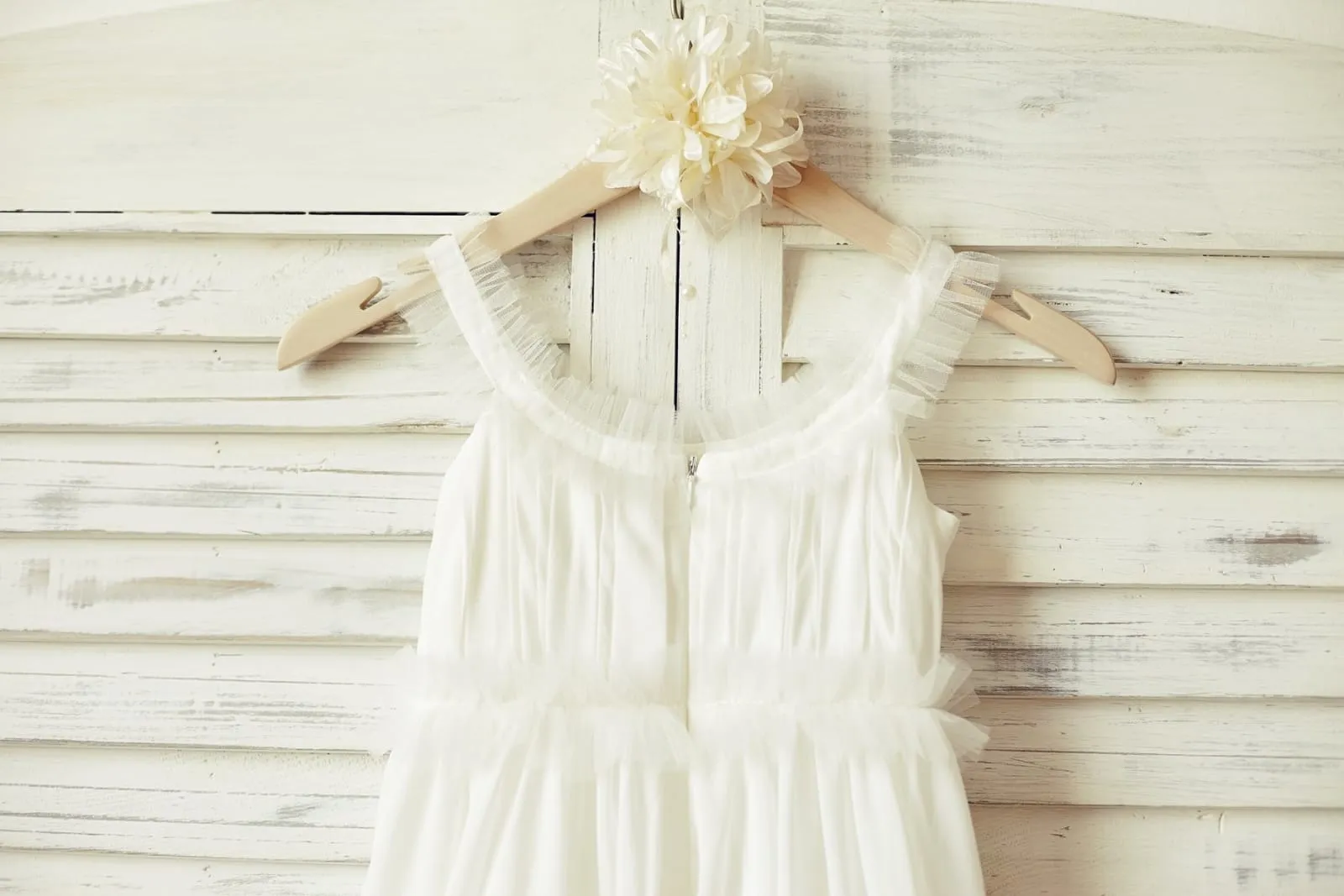 Boho Chiffon Tulle Flower Girl Dress