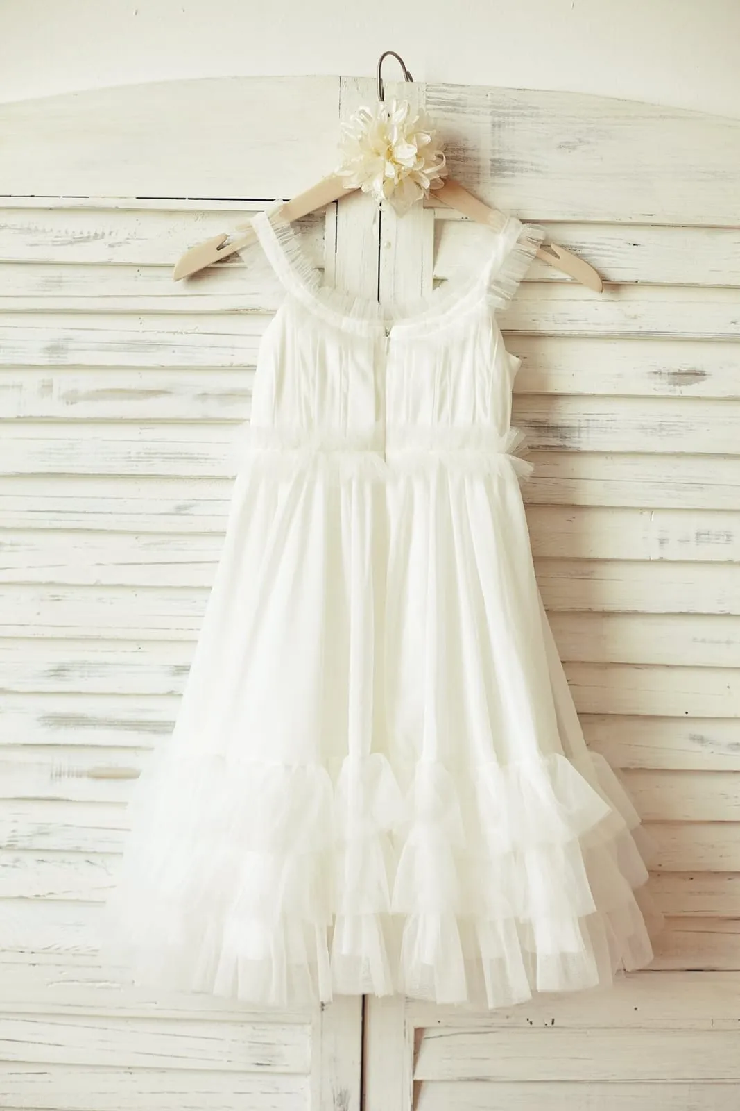Boho Chiffon Tulle Flower Girl Dress