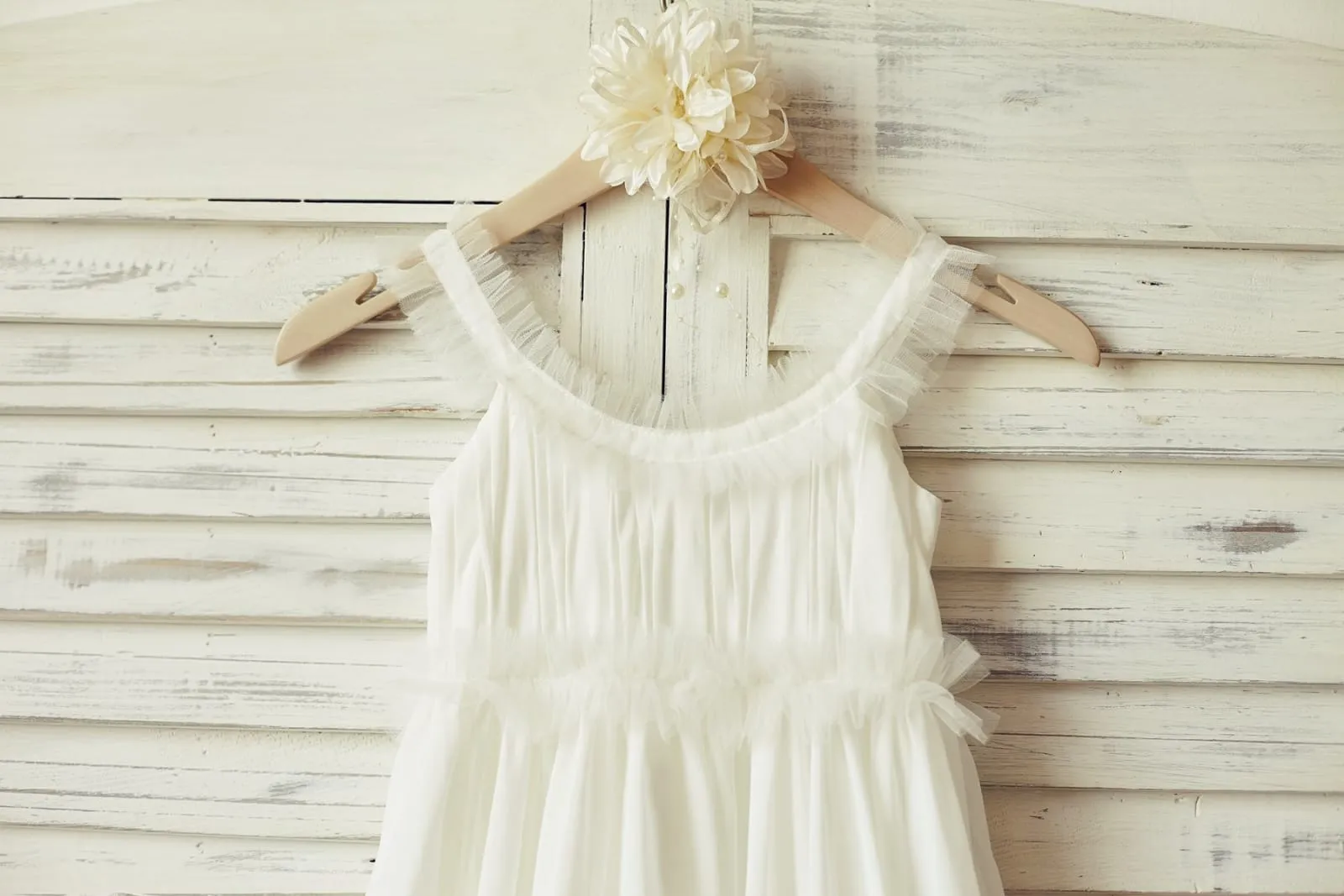 Boho Chiffon Tulle Flower Girl Dress