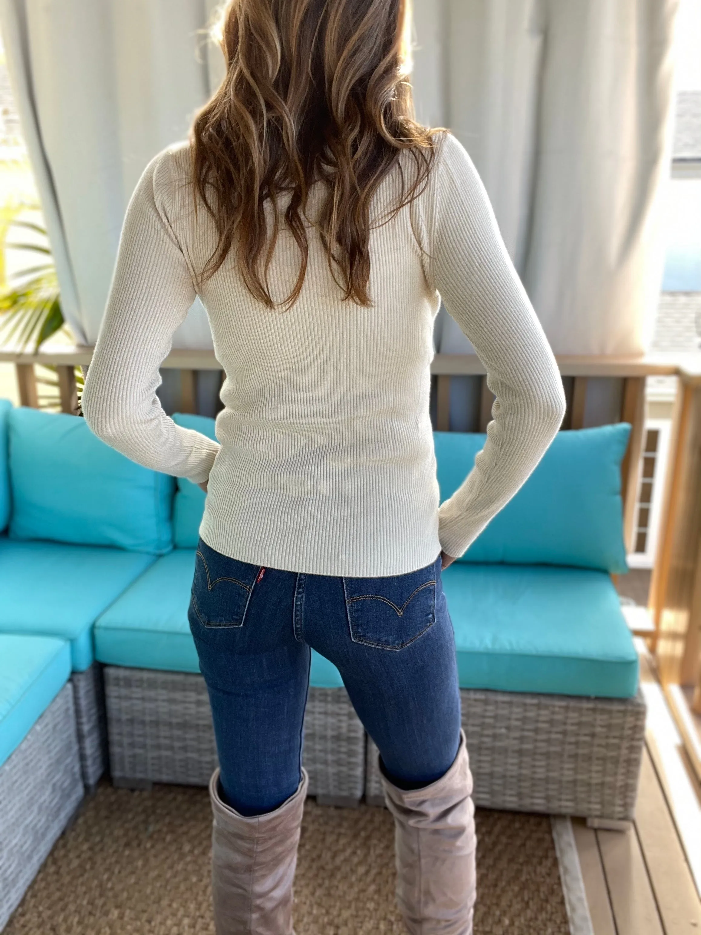 BRENTWOOD Henley - Bone (Final Sale)