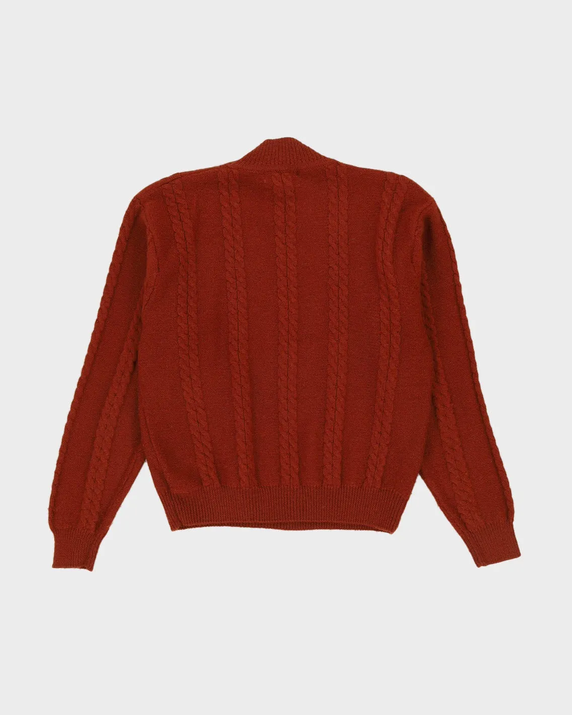 Brown Wool Knitted Jumper -S