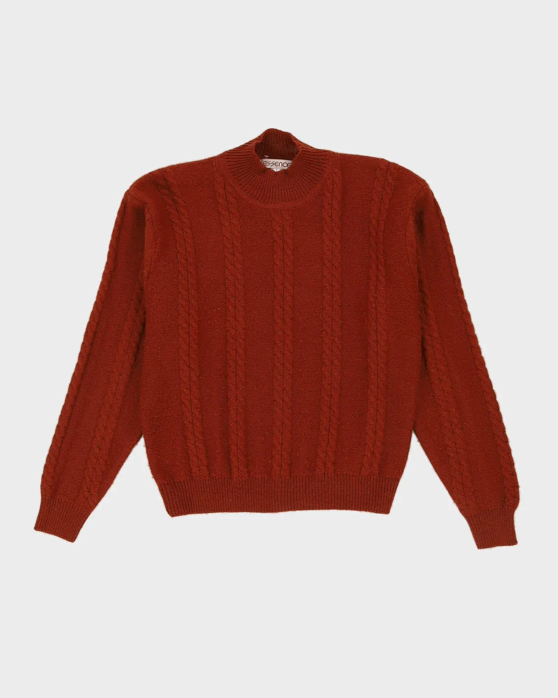 Brown Wool Knitted Jumper -S