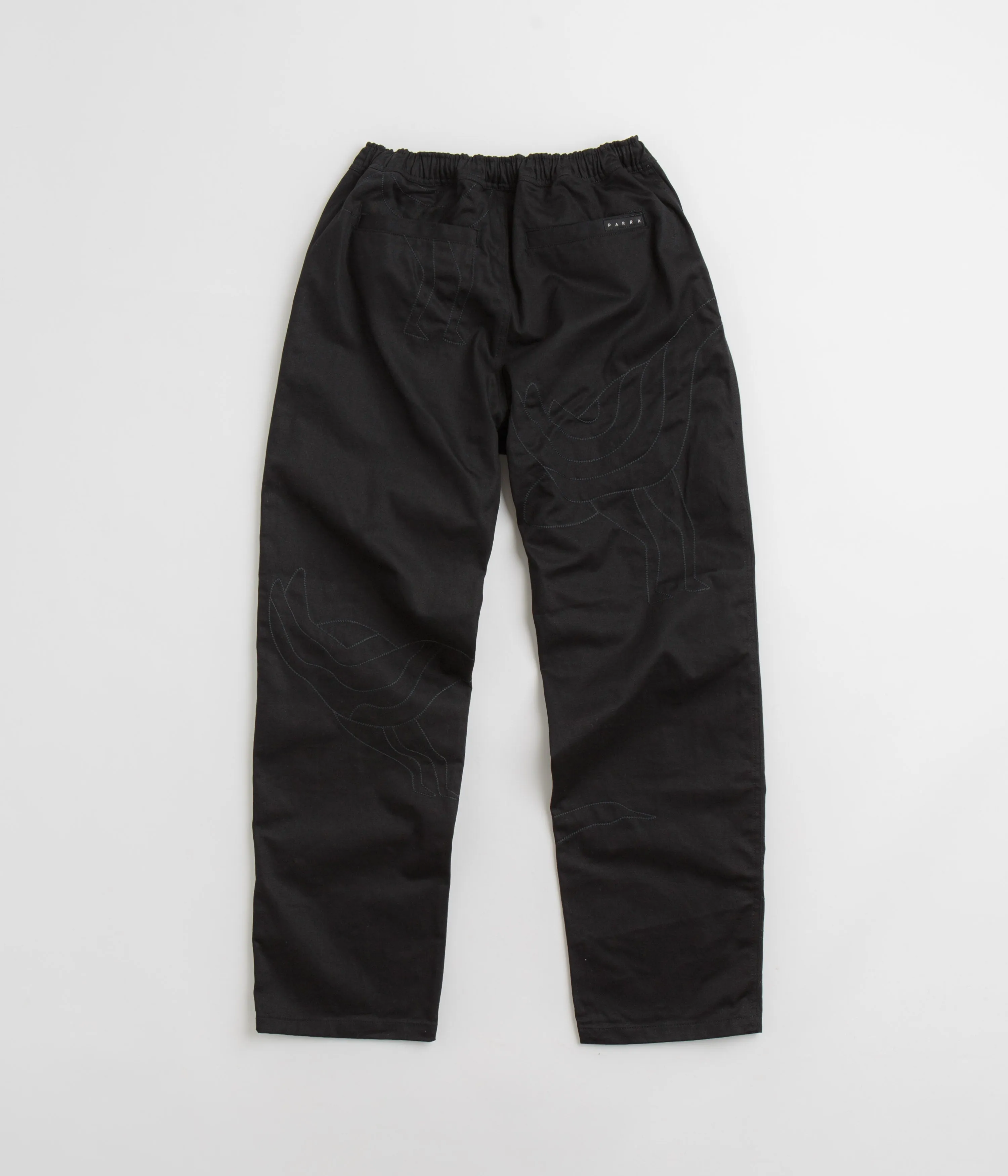 by Parra Stitched Up Duck Pants - Black / Black
