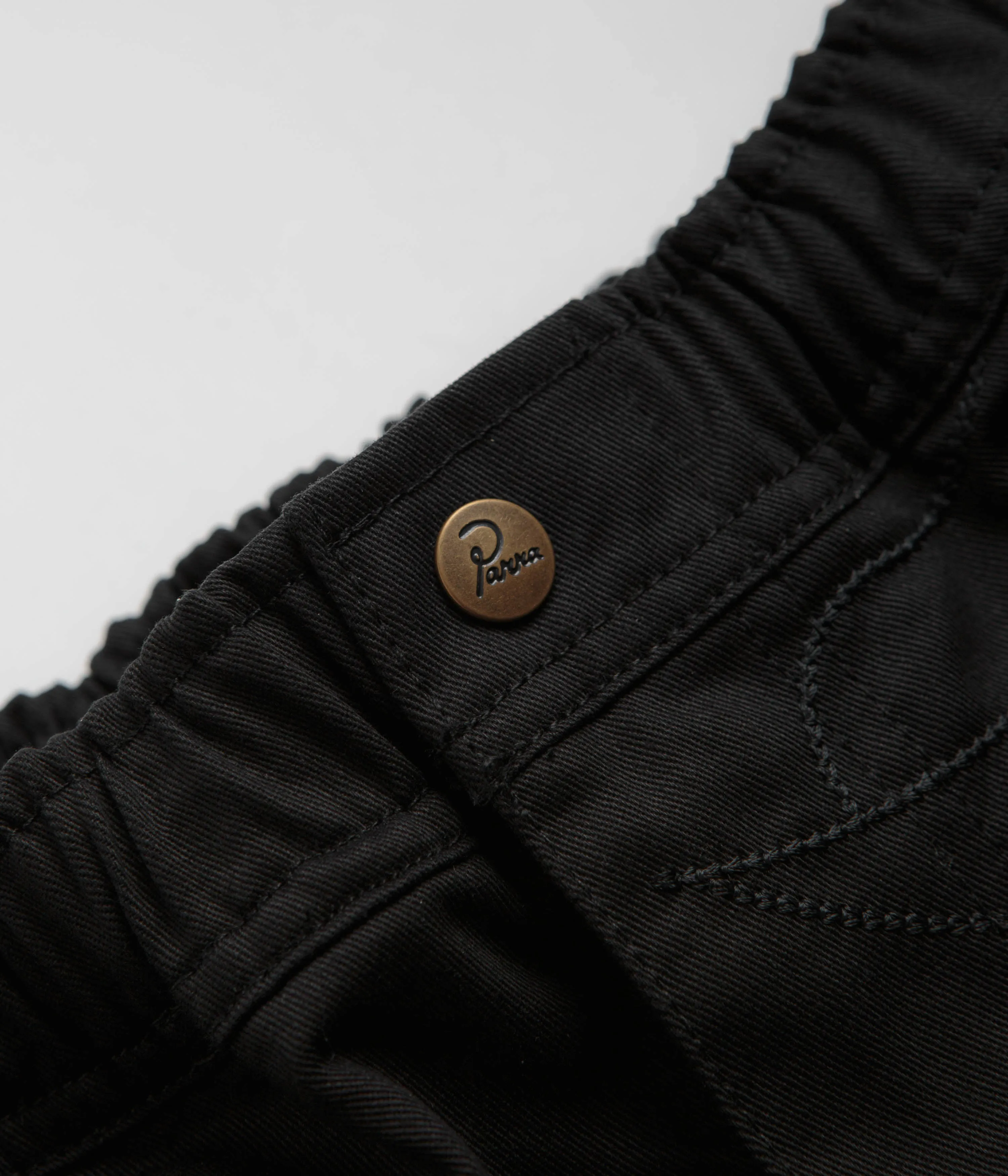 by Parra Stitched Up Duck Pants - Black / Black