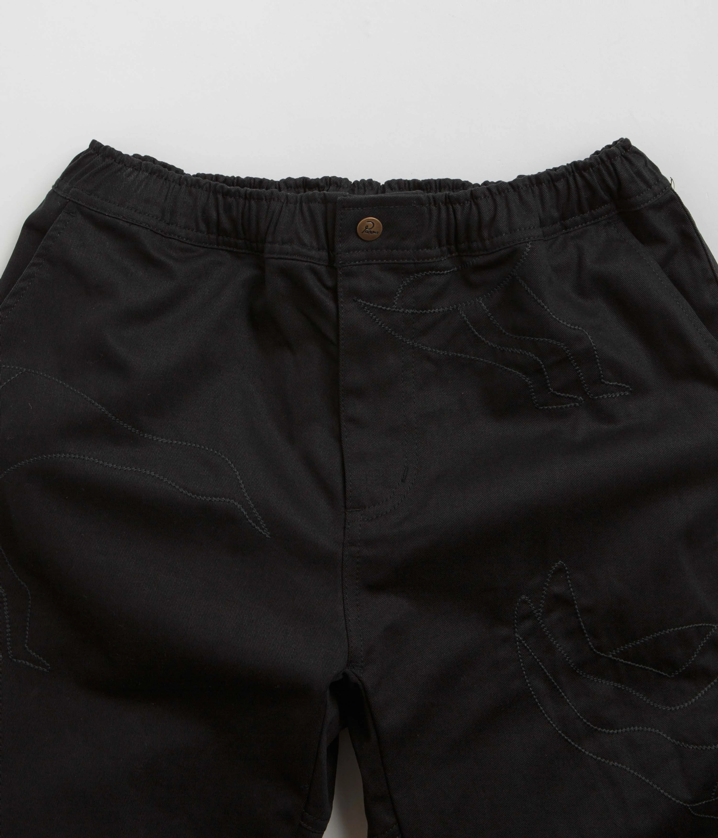 by Parra Stitched Up Duck Pants - Black / Black