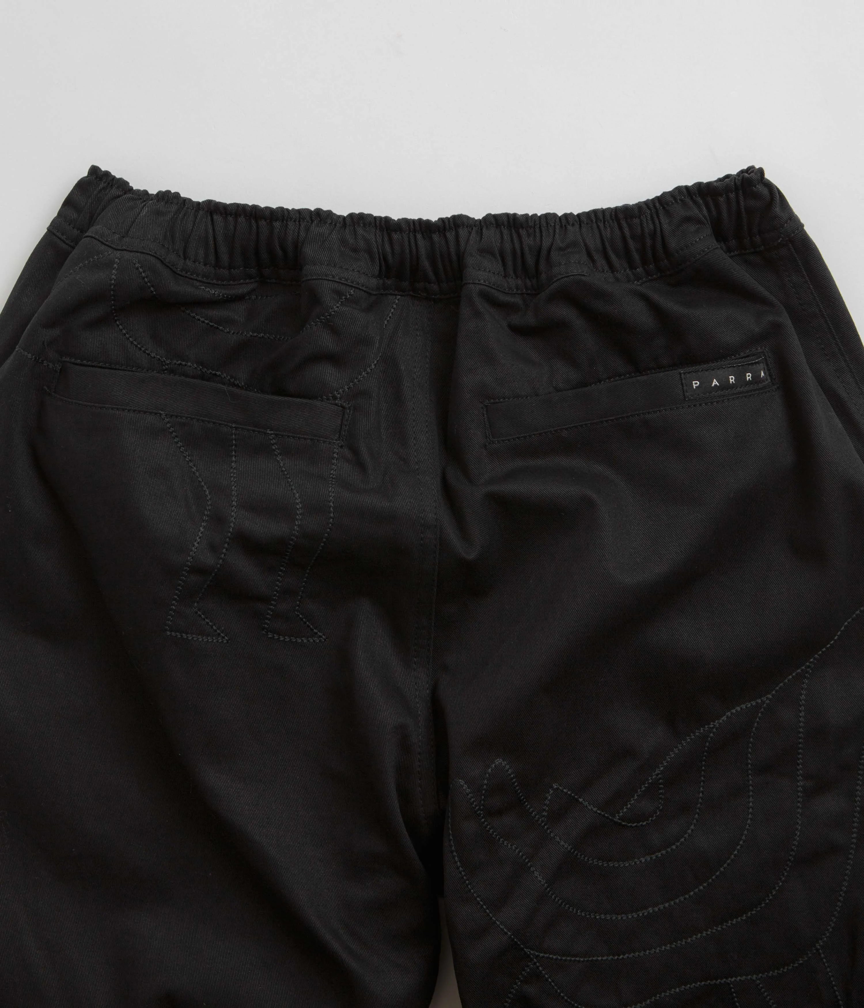 by Parra Stitched Up Duck Pants - Black / Black