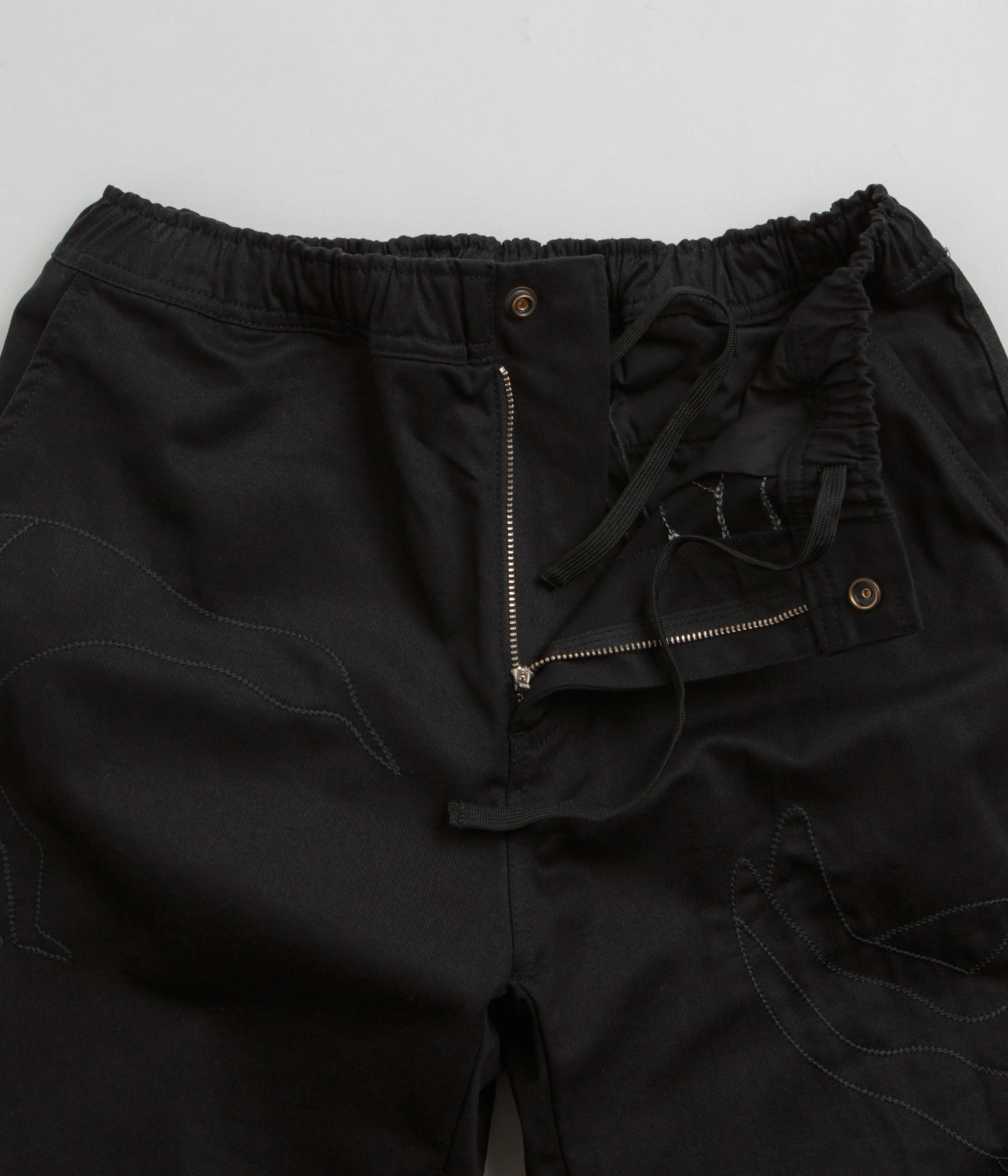 by Parra Stitched Up Duck Pants - Black / Black