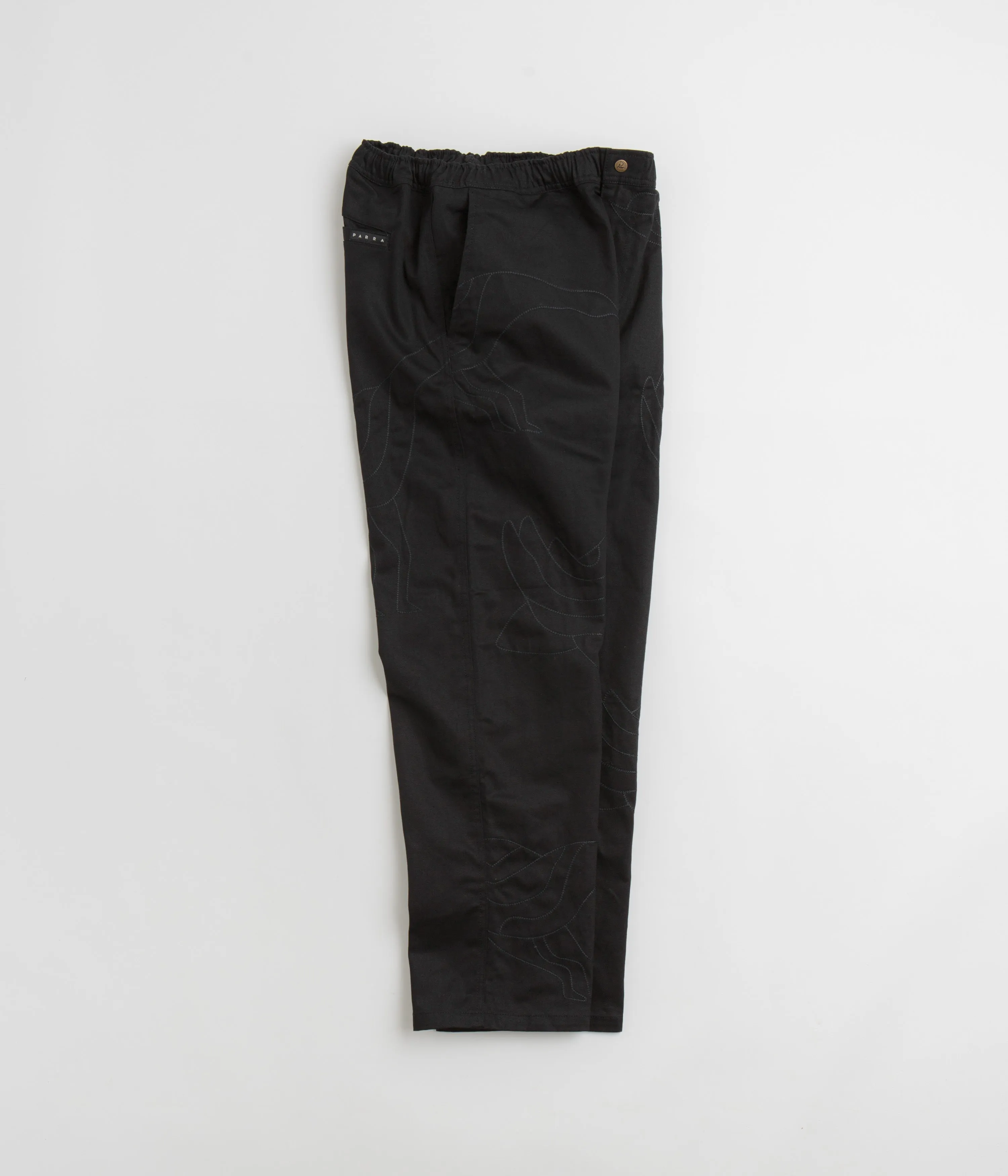 by Parra Stitched Up Duck Pants - Black / Black