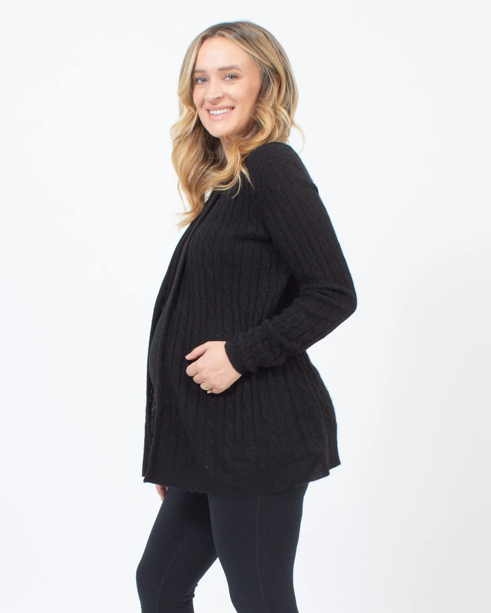 Cashmere Cable Knit Cardigan