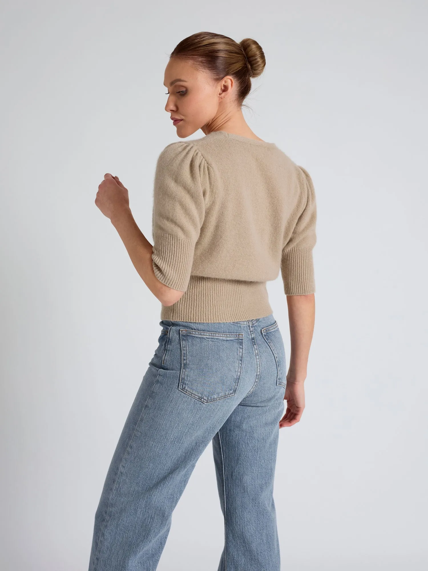 Cashmere cardigan "Grace" - sand