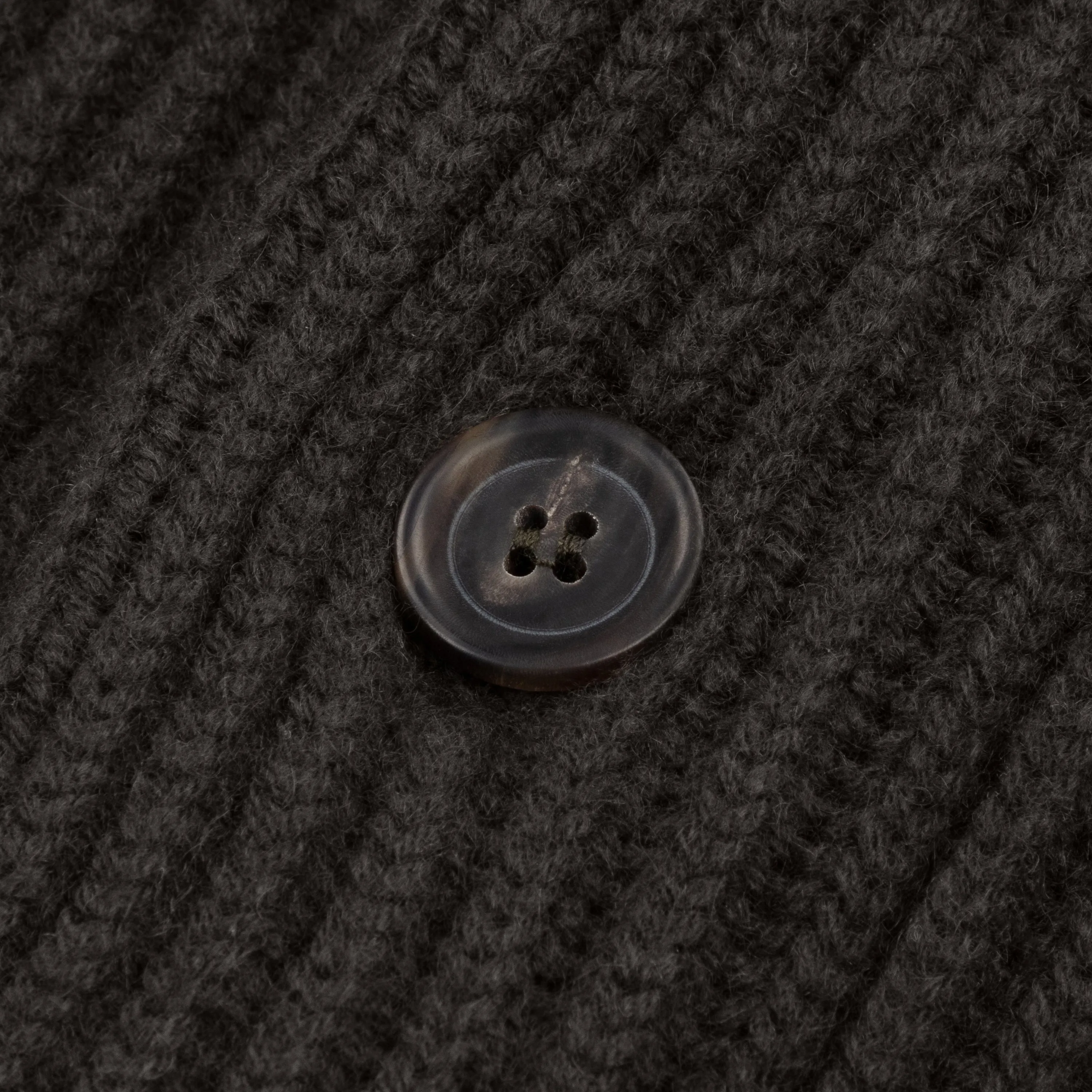 Cashmere shawl collar cardigan in dark olive