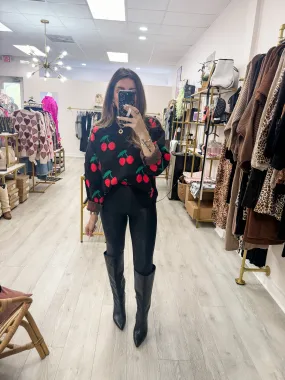 Cherry Knit Sweater