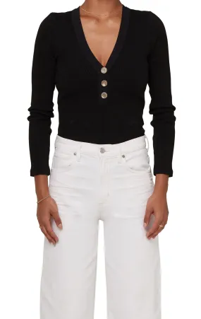 Citizens of Humanity - Scarlett Rib Henley in Black