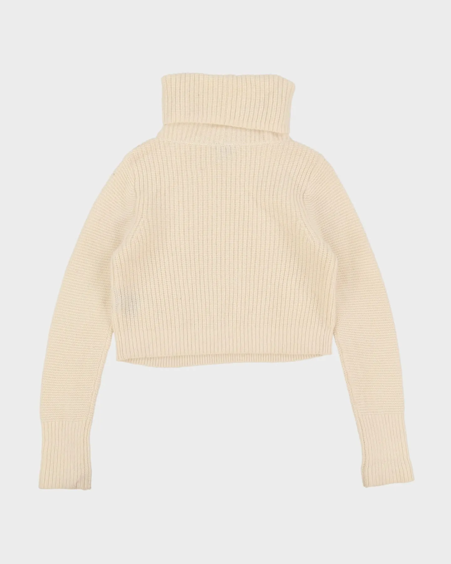Club Monaco Cream Knitted Cropped Jumper - S