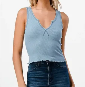 Contrast Thread Thermal Tank Top