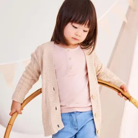 Cotton Modal Henley Top Dusty Pink