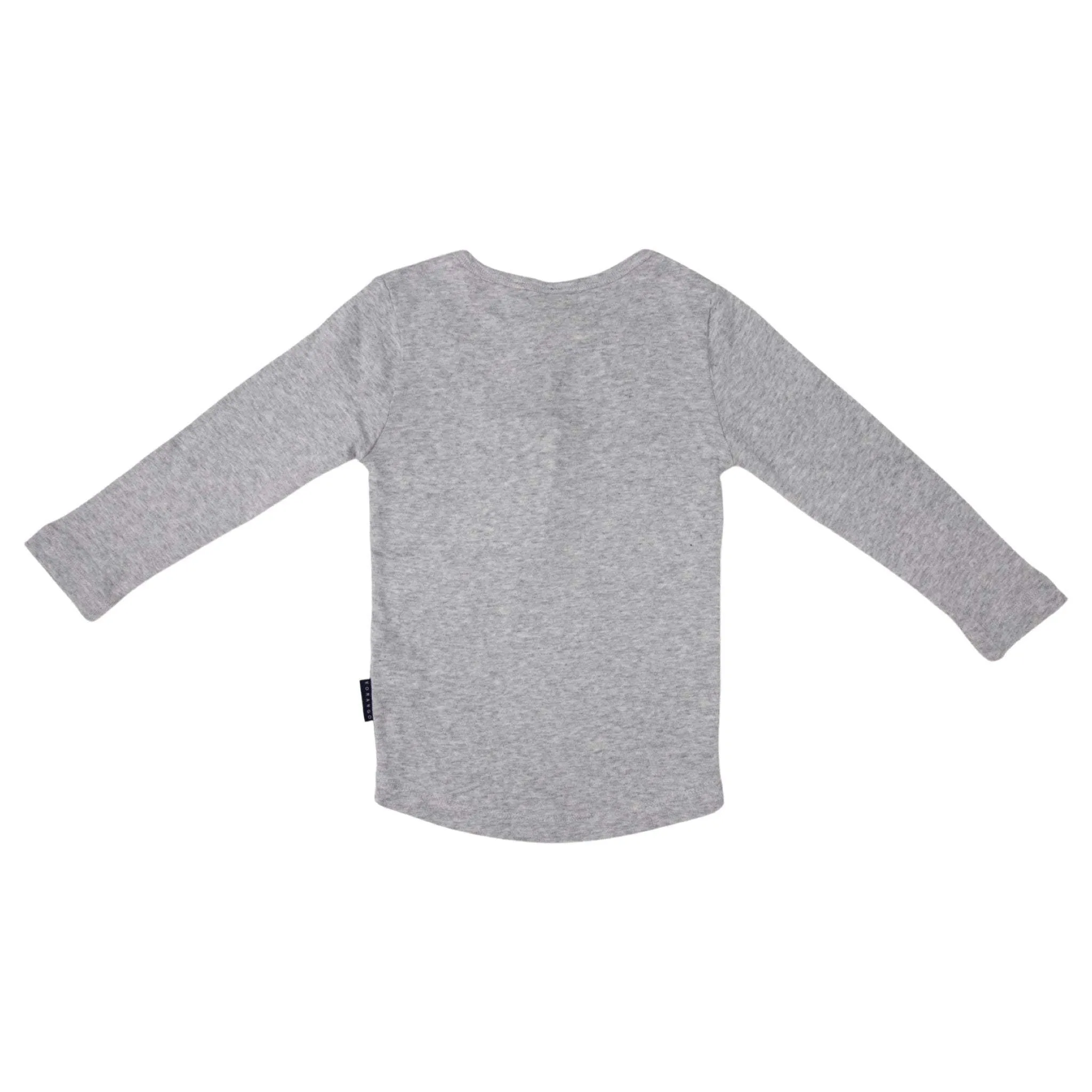 Cotton Modal Henley Top Grey Marle