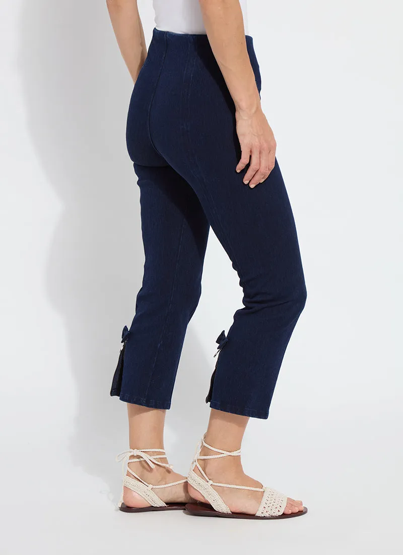Cropped Bow Jeans - Dark Indigo