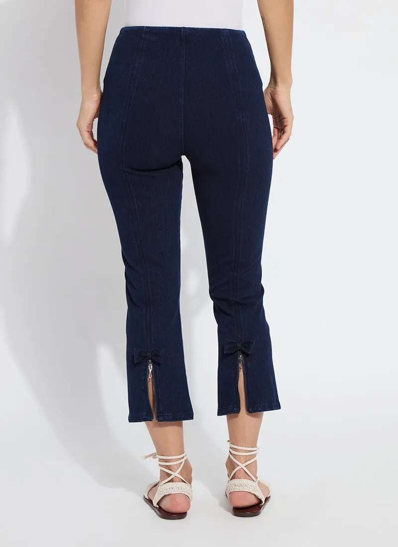 Cropped Bow Jeans - Dark Indigo