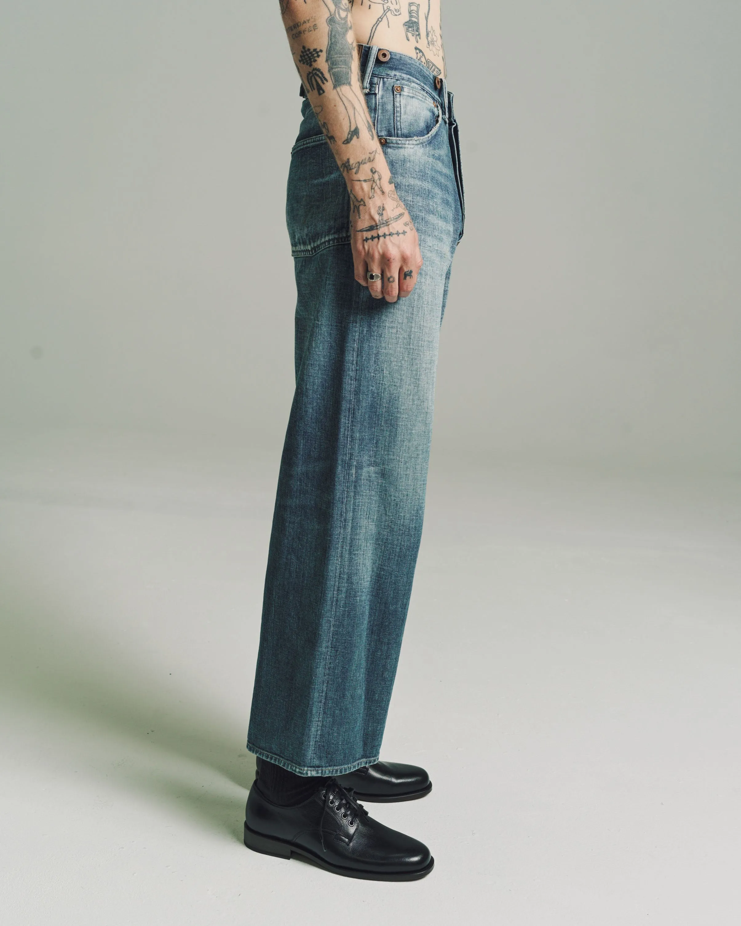 Damaged Indigo LOT.704 Denim Trousers C. 1920's