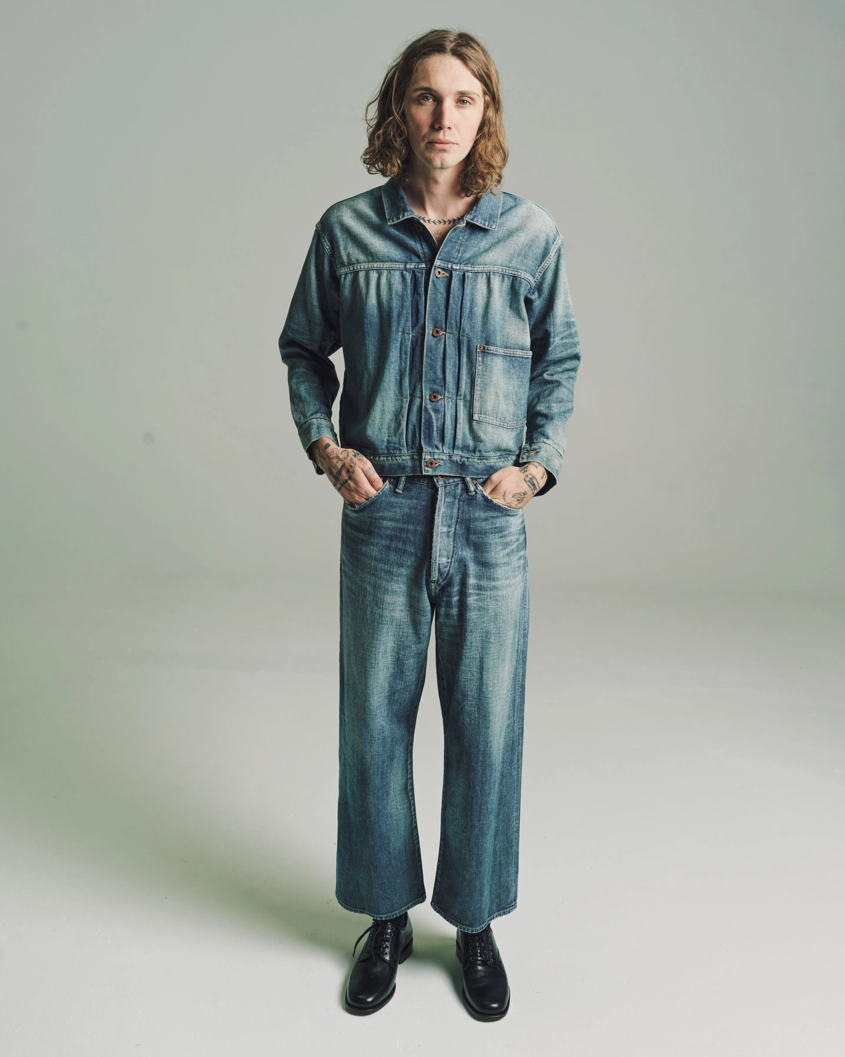 Damaged Indigo LOT.704 Denim Trousers C. 1920's