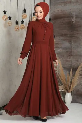Dark Rust Turkish Dress