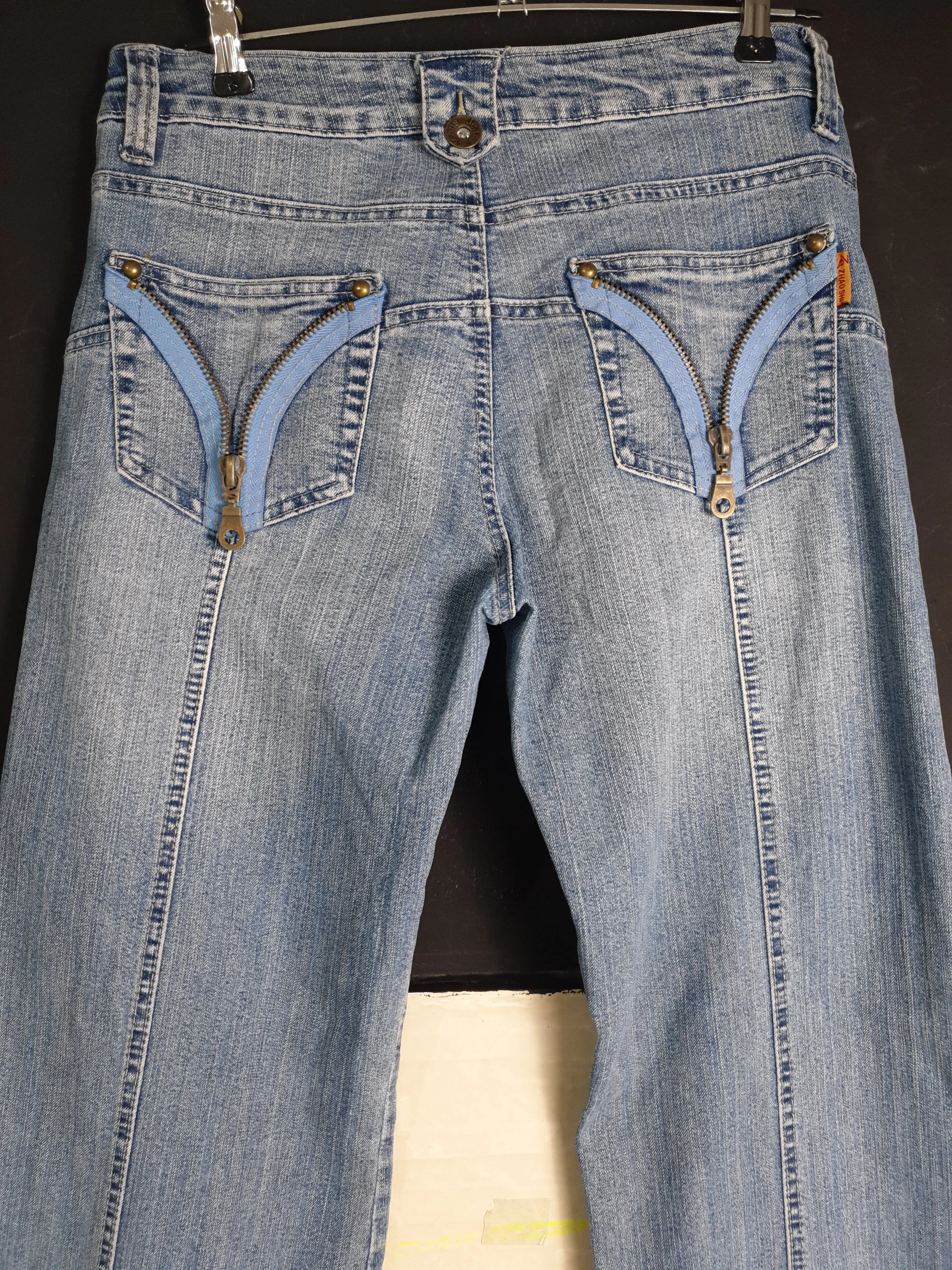 Denim Pants with Zipper Detailing