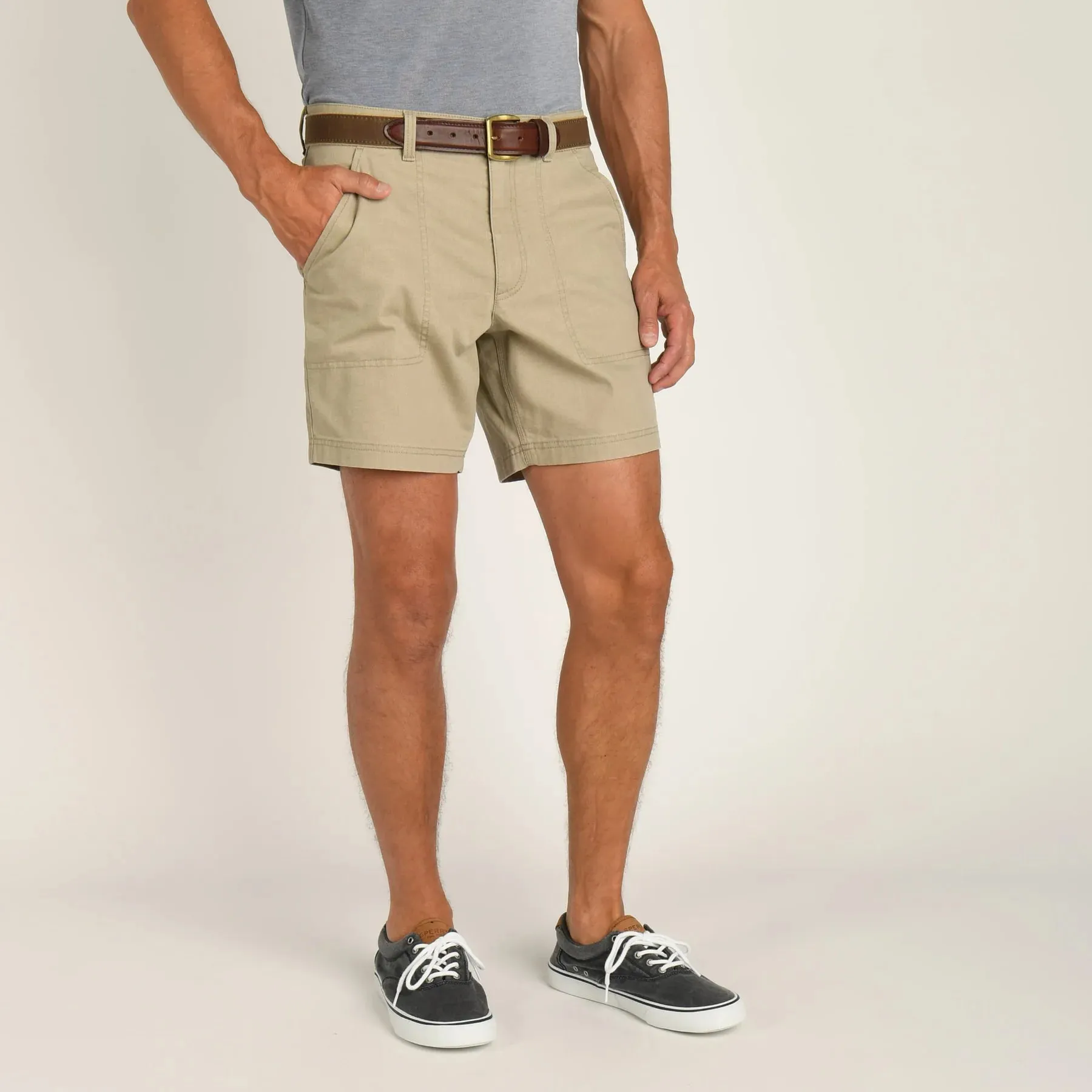 Duck Head 7in Field Canavas Camp Short Khaki