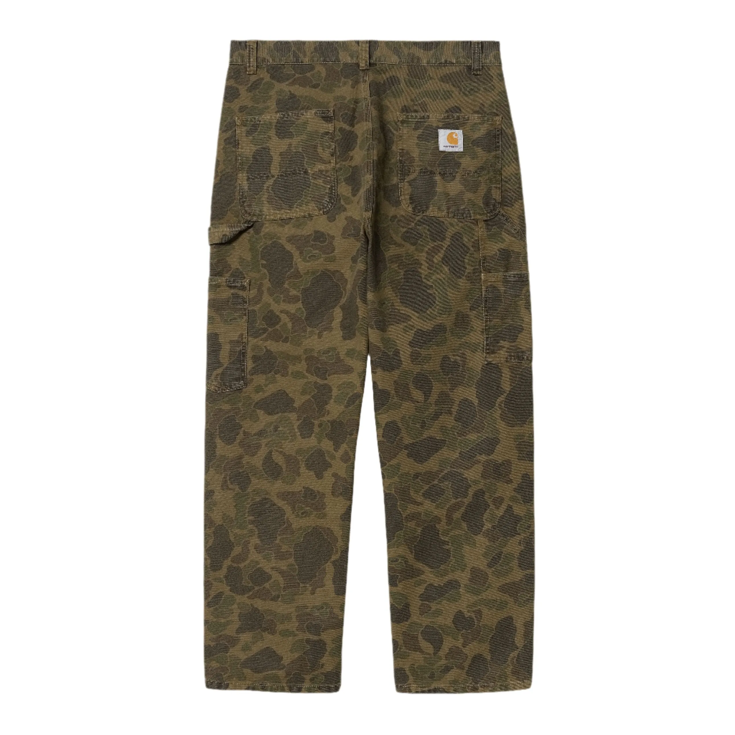 DUCK SINGLE KNEE PANT CAMO DUCK, GREEN / OFFICE GREEN GARMENT DYED