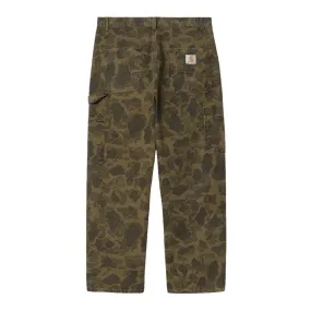 DUCK SINGLE KNEE PANT CAMO DUCK, GREEN / OFFICE GREEN GARMENT DYED