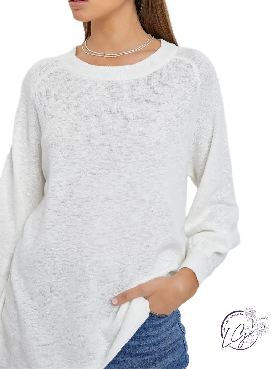 Effortless Slub Sleeve Sweater
