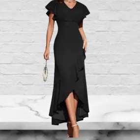Elegant Plain Chiffon Loose Bridesmaid Dress