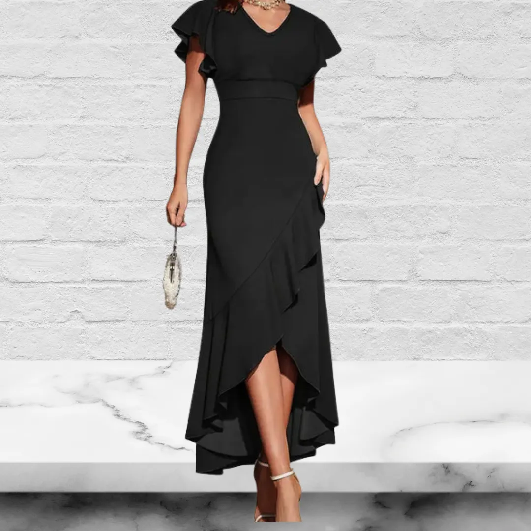 Elegant Plain Chiffon Loose Bridesmaid Dress