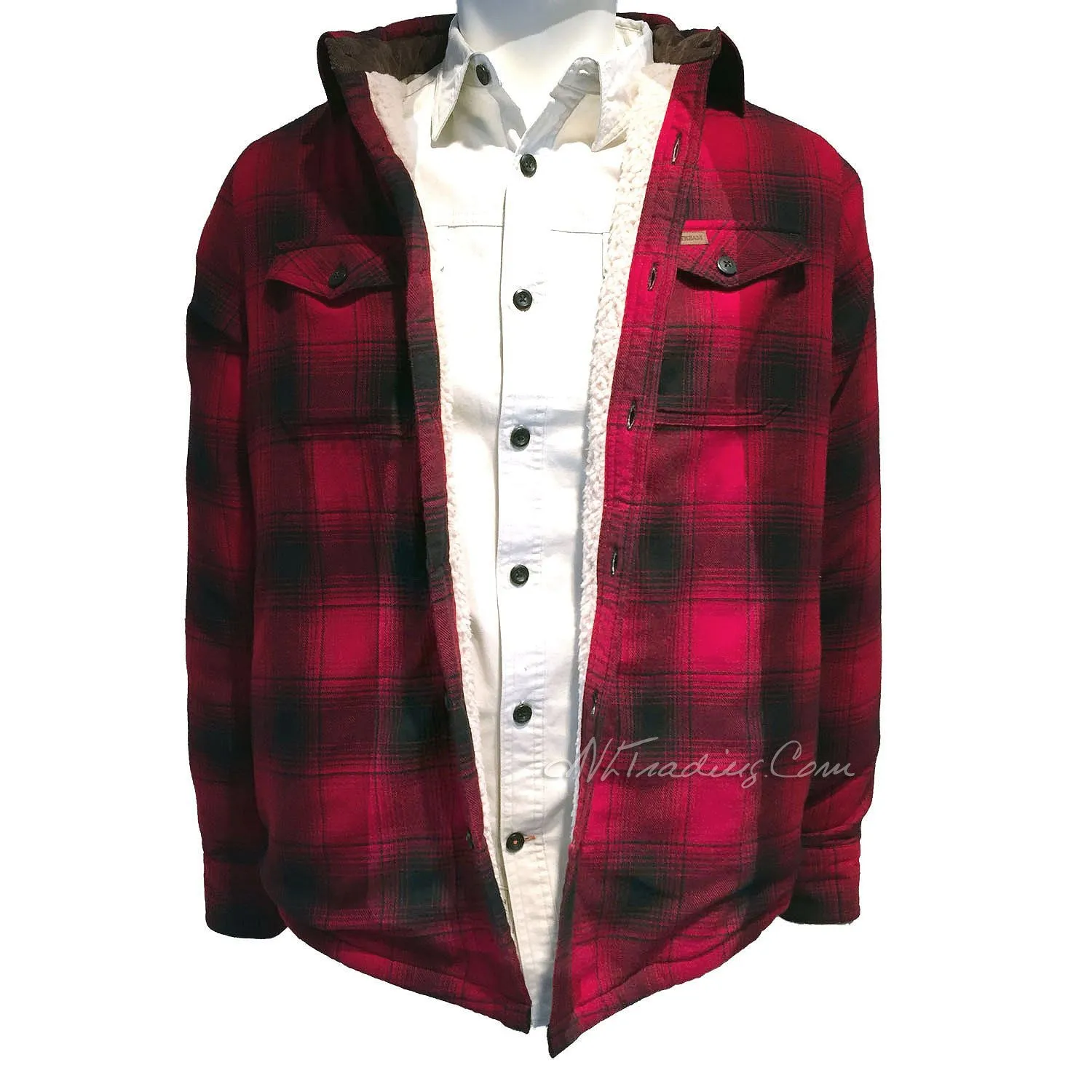 FIELD & STREAM Sherpa Lined Flannel Shirt Jacket