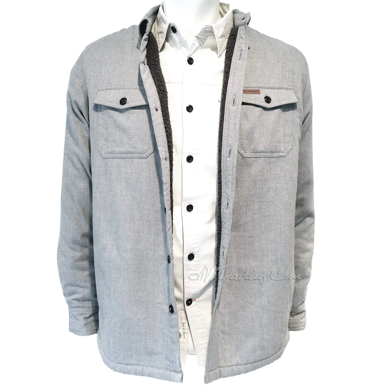 FIELD & STREAM Sherpa Lined Flannel Shirt Jacket
