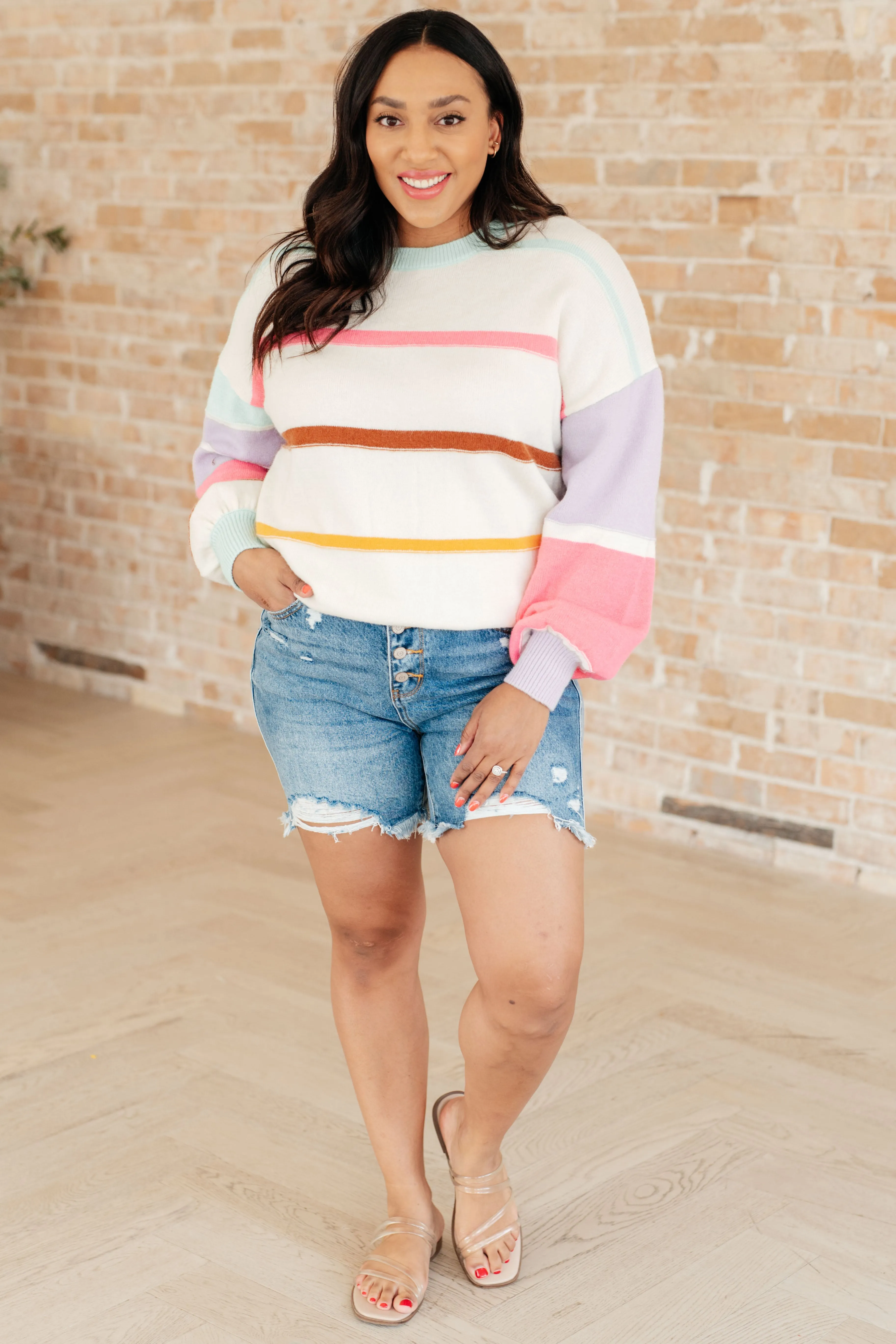 Flawless Features Striped Sweater - One Eleven North