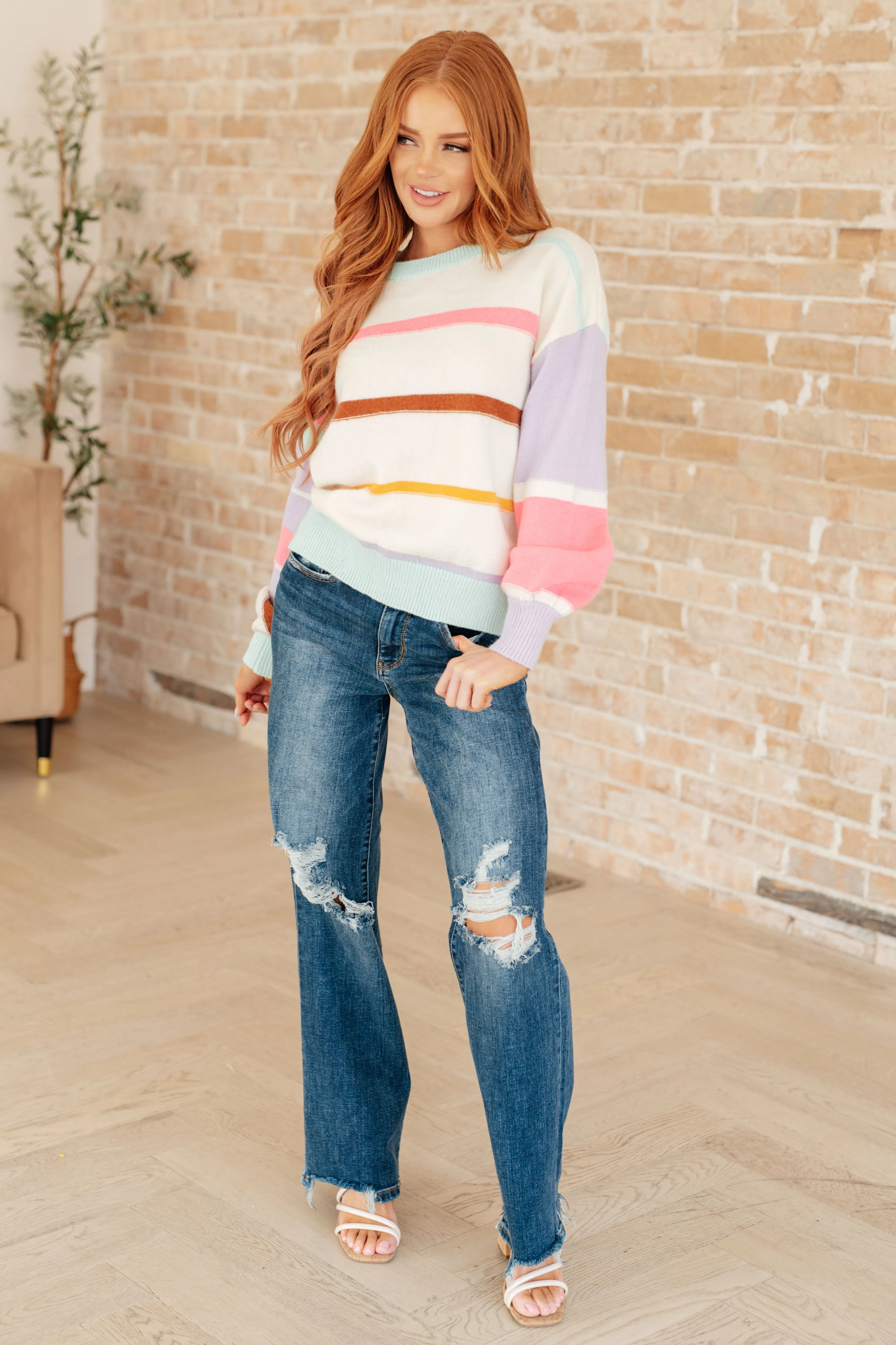 Flawless Features Striped Sweater - One Eleven North