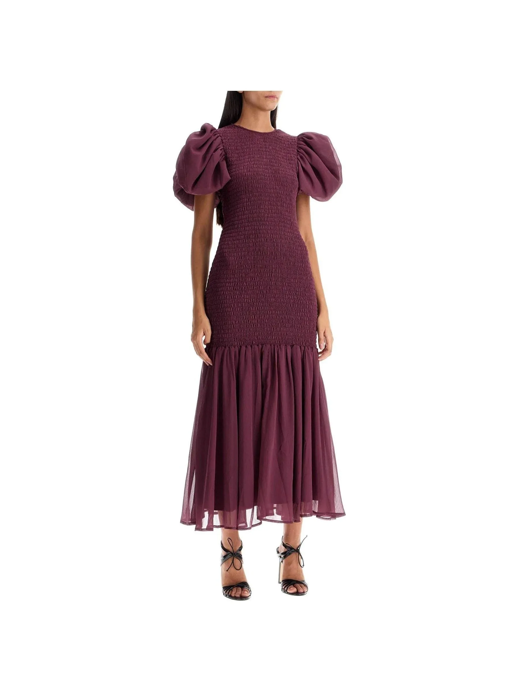 Floral Chiffon Smock Dress